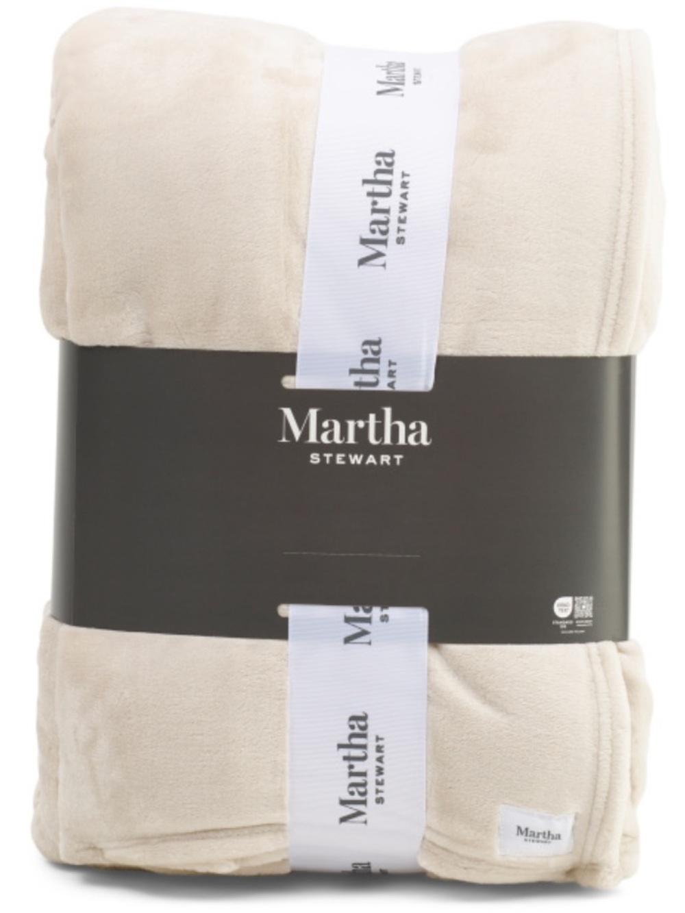 Martha Stewart Plush Blanket -Grain